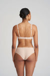 Model wearing 'Avero' Pearly Caffé Latte Padded Balcony Bra, by Marie Jo (back view).