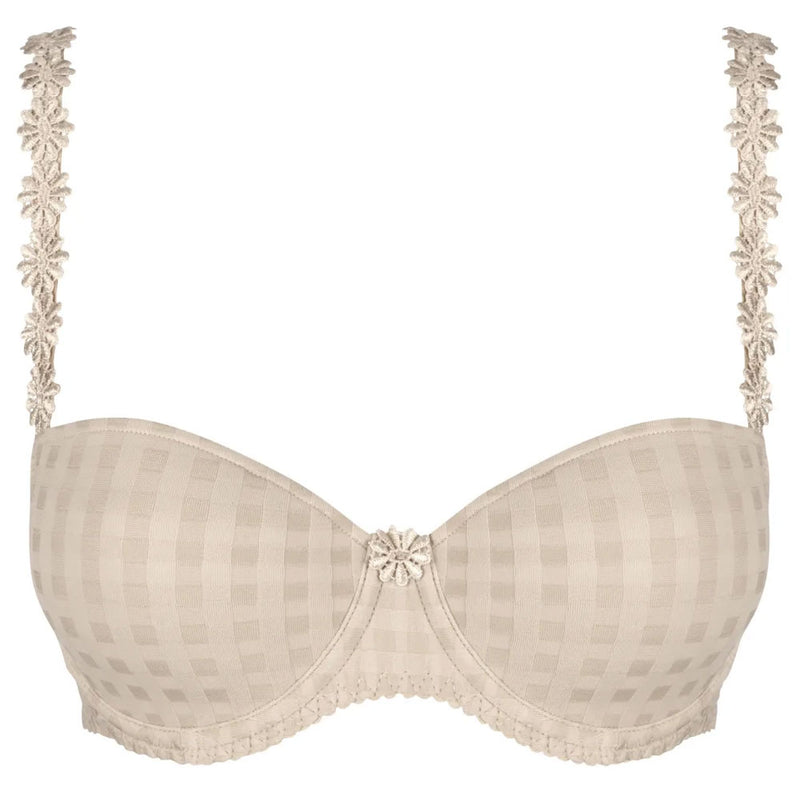 'Avero' Pearly Caffé Latte Padded Balcony Bra, by Marie Jo (pack shot, front).