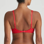 Model wearing 'Avero' Scarlet Push-Up Plunge Bra, by Marie Jo (back view).