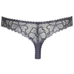 'Jane' Blue Shadow Thong, by Marie Jo (pack shot, back view).