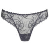 'Jane' Blue Shadow Thong, by Marie Jo (pack shot, front view).