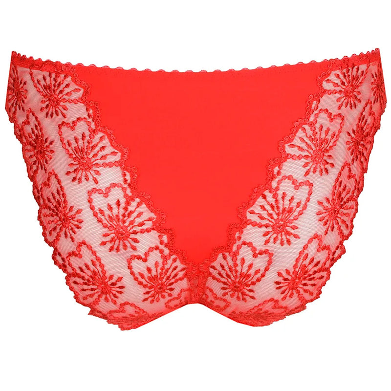 'Jane' True Red Italian Brief, by Marie Jo (pack shot, back view).