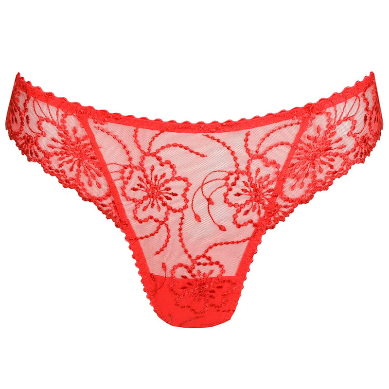'Jane' Red Thong, by Marie Jo (pack shot, front view).