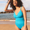 Model wearing 'Cherilyn' Full Cup Swimsuit, by Marie Jo (front view).