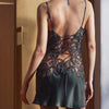 Model wearing 'Barbara' Bronze Babydoll Nightie, by Marjolaine (back view).