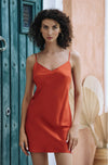 Marjolaine 'Tracy' Orange Silk Chemise