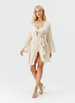 Melissa Odabash 'Anna' Ivory & Gold Kaftan