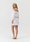 'Avi' White Beach Dress, by Melissa Odabash (back view).