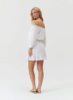 'Avi' White Beach Dress, by Melissa Odabash (back view).