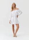 'Avi' White Beach Dress, by Melissa Odabash (front view).