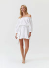 'Avi' White Beach Dress, by Melissa Odabash (front view).