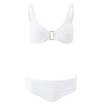 Bel Air' White Bikini Set, by Melissa Odabash (pack shot, front).