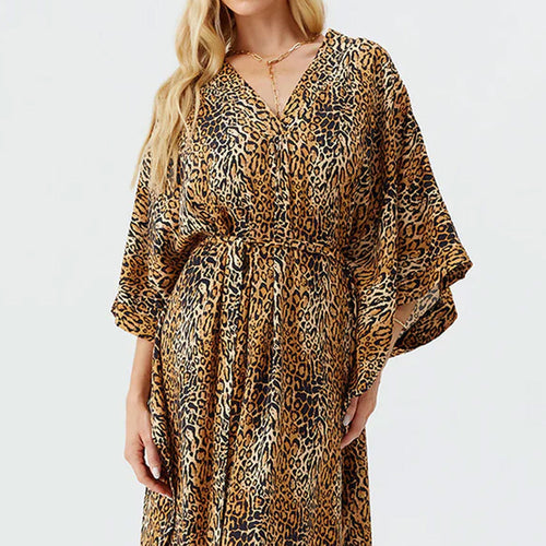 Melissa Odabash 'Bonnie' Cheetah Long Kaftan