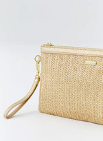 Melissa Odabash 'Capri' Gold Clutch Bag.