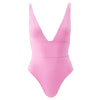 'Caribbean' Pink Plunge Swimsuit, by Melissa Odabash (pack shot, front view).