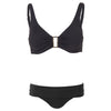 'Bel Air' Black Bikini Set, by Melissa Odabash (pack shot, front view).