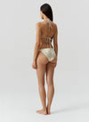 Model wearing ‘Costa' Gold Bikini Set, by Melissa Odabash (back view).