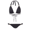 'Grenada' Black Halterneck Bikini Set, by Melissa Odabash (pack shot, front view).