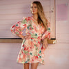 Model wearing 'Izzy' Tropical Beach Dress, by Melissa Odabash (front view).