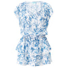 Keri' Blue Leaf Short Beach Dress, by Melissa Odabash (pack shot, front).