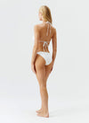 Model wearing 'Malibu' Ivory Bikini Set, by Melissa Odabash (back view).