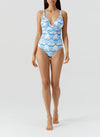 Model wearing 'Panarea' Florian Swimsuit, by Melissa Odabash (front view).