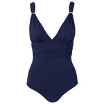 'Panarea' Navy Swimsuit, by Melissa Odabash (pack shot, front view).