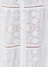 Melissa Odabash 'Cinzia' White Skirt Broderie Anglaise fabric (close-up).