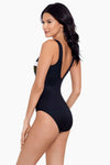 Miraclesuit Spectra collection 'Trinity' Shaping Swimsuit in Black, White & Olive Swimsuit Miraclesuit   