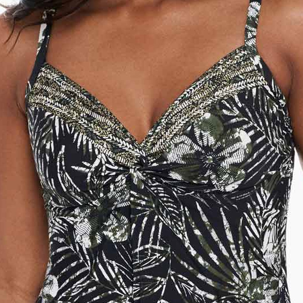 Miraclesuit Zahara collection 'Love Knot' Tankini in Black/Multi