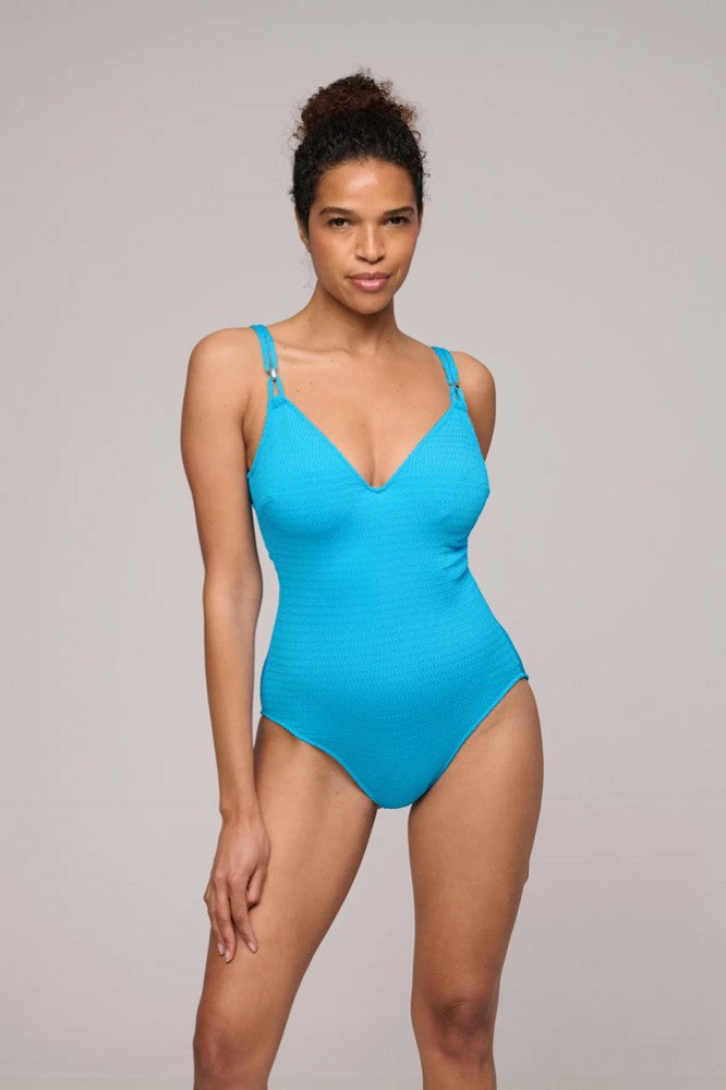 Model wearing 'Cherilyn' Full Cup Swimsuit, by Marie Jo (video).