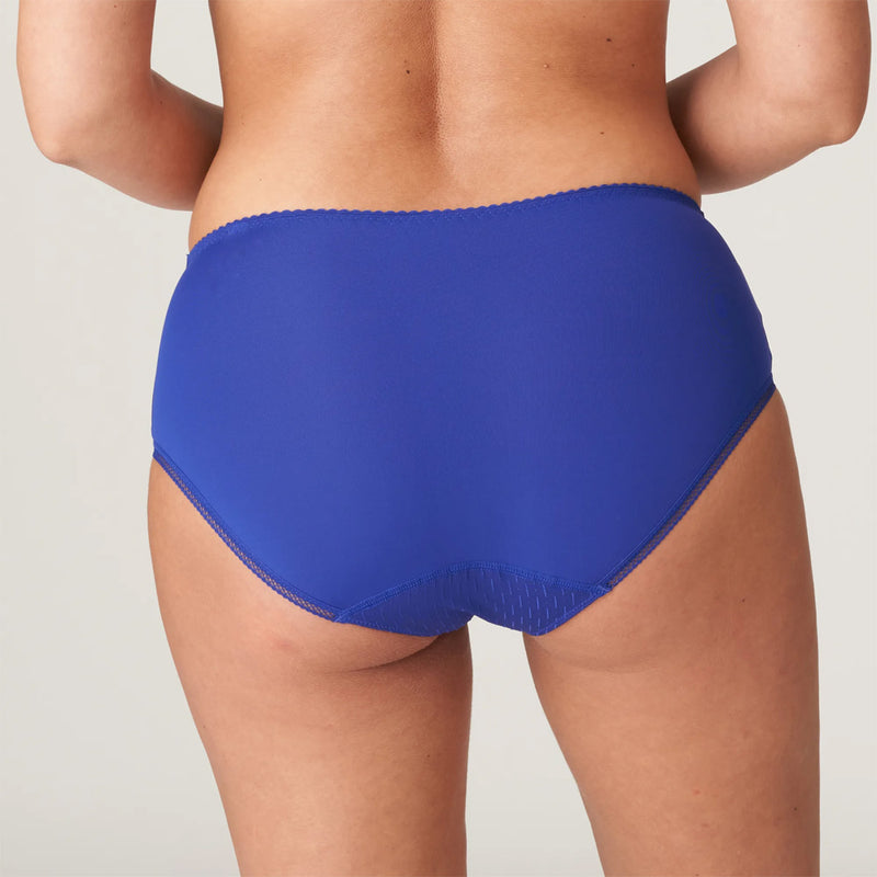 Model wearing 'Orlando' Full Brief in Crazy Blue by PrimaDonna (back view).