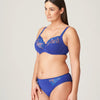 Model wearing 'Orlando' Full Brief in Crazy Blue by PrimaDonna (side view).