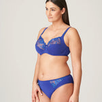 Model wearing 'Orlando' Full Brief in Crazy Blue by PrimaDonna (side view).