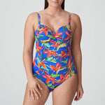 Model wearing 'Latakia' Full Cup Control Swimsuit (Multicolour), by PrimaDonna.