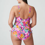 MModel wearing 'Najac' Plunge Swimsuit (Multicolour), by PrimaDonna (back view with shoulder straps).