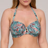 Model wearing 'Riyad' Multicolour Full Cup Bikini Set, by PrimaDonna (front view).