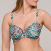 Model wearing 'Riyad' Multicolour Full Cup Bikini Set, by PrimaDonna (front view).