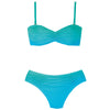 'Ocra' Turquoise/Green Ombre Bikini Set, by Roidal (pack shot, front view).