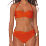 Roidal Ceylan-Touch collection 'Lorena' Padded, Underwired Bandeau/Halterneck Bikini (Orange)