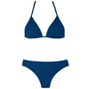'Halley' Sea Blue Halterneck Bikini Set, by Roidal (pack shot, front view).