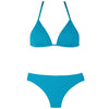 'Halley' Turquoise Halterneck Bikini Set, by Roidal (pack shot, front view).