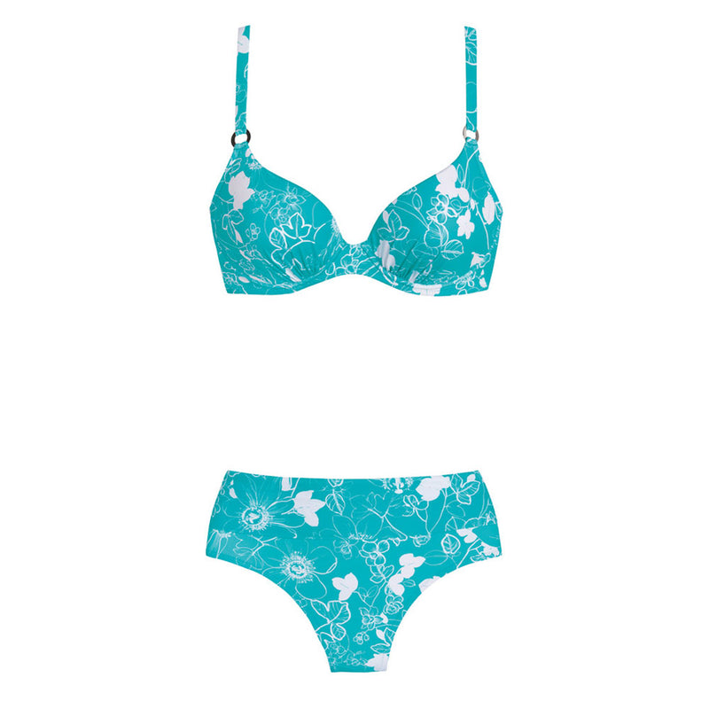Tessy Positano collection 'Brais' bikini top and 'Orion' bikini bottom (turquoise) Bikini Set Tessy   
