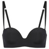 'Essentiel' Black Multi-Position Strapless Bra, by Simone Pérèle (pack shot, front view).