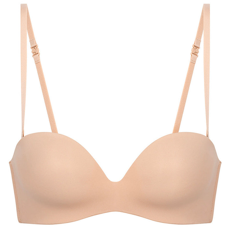 'Essentiel' Pale Pink Multi-Position Strapless Bra, by Simone Pérèle (pack shot, front view)