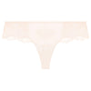 'Intrigue' Pale Pink Tanga, by Simone Pérèle (pack shot, front view).