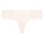 'Intrigue' Pale Pink Tanga, by Simone Pérèle (pack shot, front view).