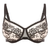 'Romance' Dark Brown Squared Neckline Full Cup Bra, by Simone Pérèle (pack shot, front view).