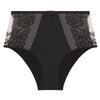 'Romance' Dark Brown Deep Brief, by Simone Pérèle (pack shot, front view).