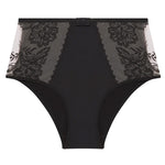 'Romance' Dark Brown Deep Brief, by Simone Pérèle (pack shot, front view).